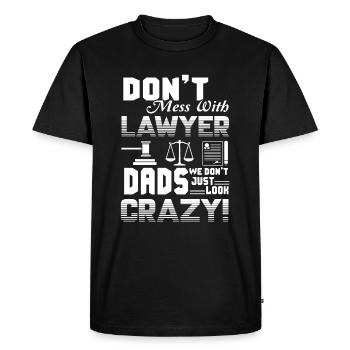 Don't Mess With Lawyer Dad - Men's Premium Organic T-Shirt - black - Front - Nico (187cm)