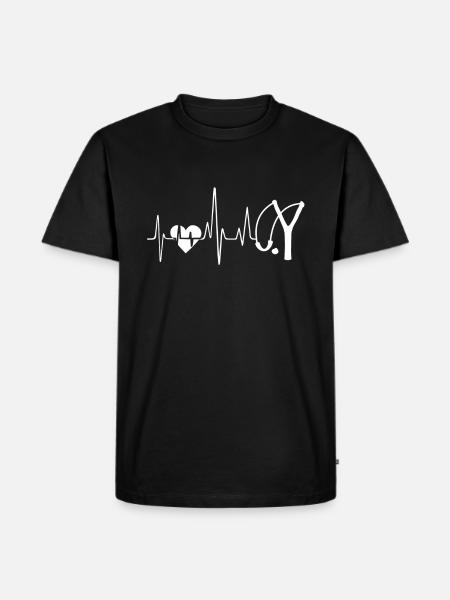 Slingshot Slingshot Heartbeat - Men's Premium Organic T-Shirt - black