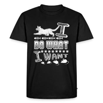 Savannah Cat Savannah Cat I Do What I Want - Men's Premium Organic T-Shirt - black - Front - Nico (187cm)