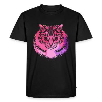 Siberian Cat Siberian Cat Colorful - Men's Premium Organic T-Shirt - black - Front - Nico (187cm)