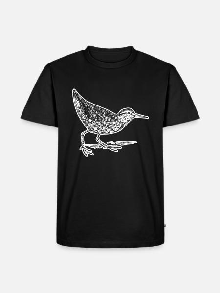 Sandpiper Floral Pattern - Men's Premium Organic T-Shirt - black