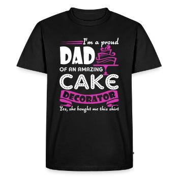 Cake Decorator Cake Decorator Dad - Men's Premium Organic T-Shirt - black - Front - Nico (187cm)