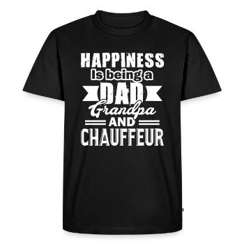 Chauffeur Dad Grandpa And Chauffeur - Men's Premium Organic T-Shirt - black - Front - Nico (187cm)