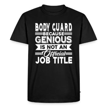 Bodyguard Bodyguard Job Title - Men's Premium Organic T-Shirt - black - Front - Nico (187cm)