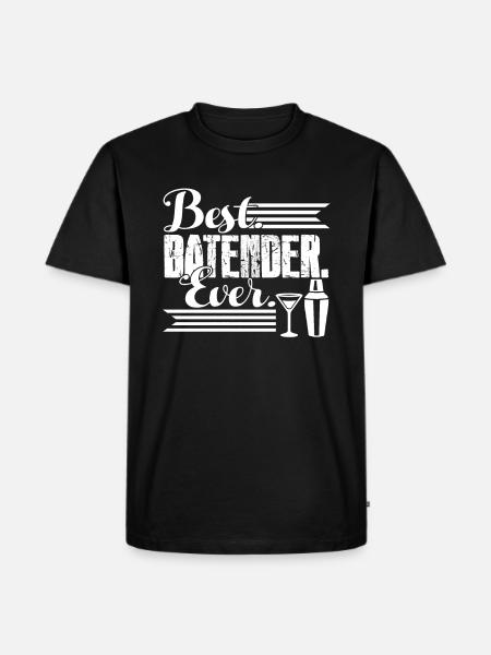 Best Bartender Ever - Men's Premium Organic T-Shirt - black