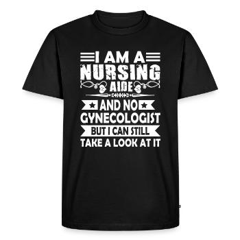 Nursing Aide I am A Nursing Aide - Men's Premium Organic T-Shirt - black - Front - Nico (187cm)