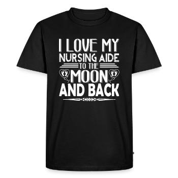 Nursing Aide I Love My Nursing Aide - Men's Premium Organic T-Shirt - black - Front - Nico (187cm)