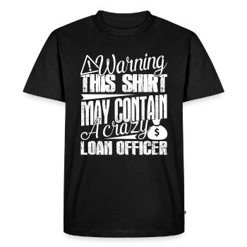 Loan Officer Crazy Loan Officer - Men's Premium Organic T-Shirt - black - Front - Nico (187cm)