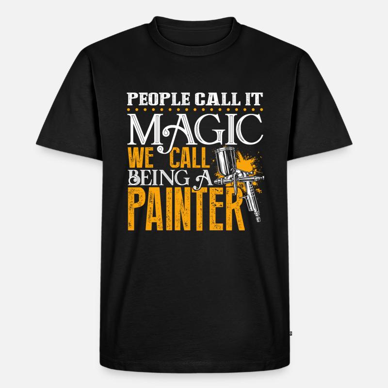 Painter Being A Painter - Men's Premium Organic T-Shirt - black