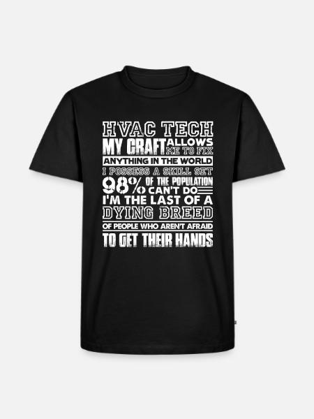HVAC Tech HVAC Tech Job - Men's Premium Organic T-Shirt - black