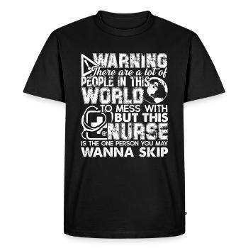 Nurse Don't Mess With Nurse - Men's Premium Organic T-Shirt - black - Front - Nico (187cm)