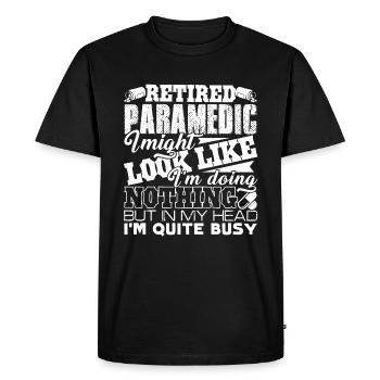 Paramedic Retired Paramedic - Men's Premium Organic T-Shirt - black - Front - Nico (187cm)