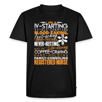 Registered Nurse I Am A Registered Nurse - Men's Premium Organic T-Shirt - black - Front - Nico (187cm)