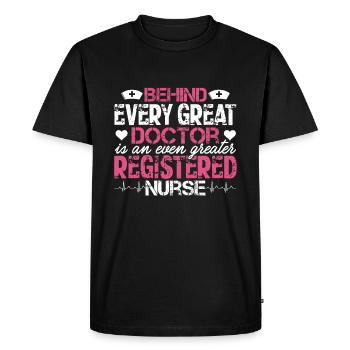 Registered Nurse Great Registered Nurse - Men's Premium Organic T-Shirt - black - Front - Nico (187cm)