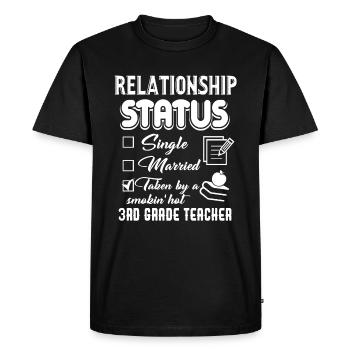 3rd Grade Teacher Relationship Status - Men's Premium Organic T-Shirt - black - Front - Nico (187cm)