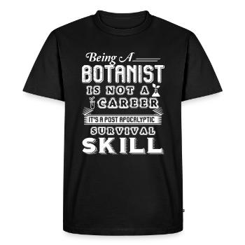 Botanist Botanist Survival Skill - Men's Premium Organic T-Shirt - black - Front - Nico (187cm)