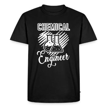 Chemical Engineer Chemical Engineer Heart - Men's Premium Organic T-Shirt - black - Front - Nico (187cm)