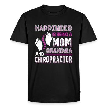 Chiropractor Mom Grandma And Chiropractor - Men's Premium Organic T-Shirt - black - Front - Nico (187cm)
