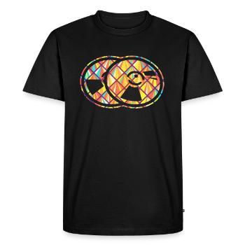 Cymbal Geometric - Men's Premium Organic T-Shirt - black - Front - Nico (187cm)