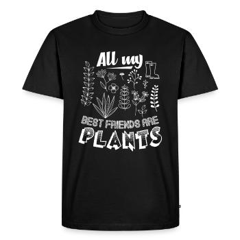 Botanist Best Friends - Men's Premium Organic T-Shirt - black - Front - Nico (187cm)