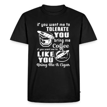Cigar Smoking Bring Me A Cigar - Men's Premium Organic T-Shirt - black - Front - Nico (187cm)