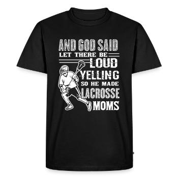 Lacrosse God Made Lacrosse Moms - Men's Premium Organic T-Shirt - black - Front - Nico (187cm)