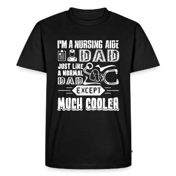 Nursing Aide Nursing Aide Dad Cooler - Men's Premium Organic T-Shirt - black - Front - Nico (187cm)