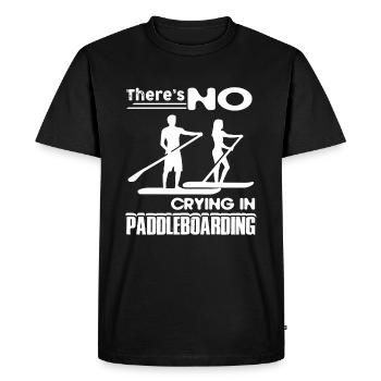 Paddleboarding No Crying In Paddleboarding - Men's Premium Organic T-Shirt - black - Front - Nico (187cm)