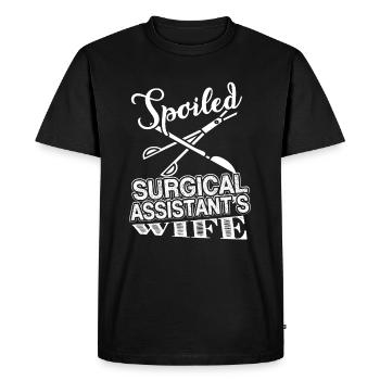 Spoiled Surgical Assistant's Wife - Men's Premium Organic T-Shirt - black - Front - Nico (187cm)