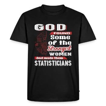 Statistician God Made Statisticians - Men's Premium Organic T-Shirt - black - Front - Nico (187cm)
