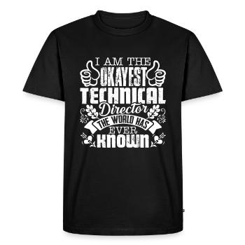 Technical Director Okayest Technical Director - Men's Premium Organic T-Shirt - black - Front - Nico (187cm)