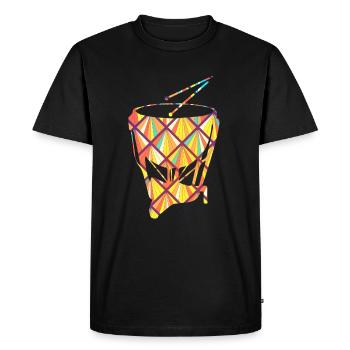 Timpani Geometric - Men's Premium Organic T-Shirt - black - Front - Nico (187cm)