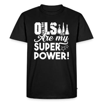 Essential Oil Oils Are My Super Power - Men's Premium Organic T-Shirt - black - Front - Nico (187cm)