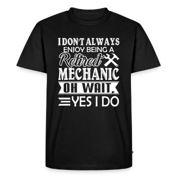 Mechanic Retired Mechanic - Men's Premium Organic T-Shirt - black - Front - Nico (187cm)
