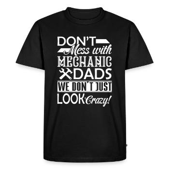 Mechanic Don't Mess With Mechanic Dads - Men's Premium Organic T-Shirt - black - Front - Nico (187cm)