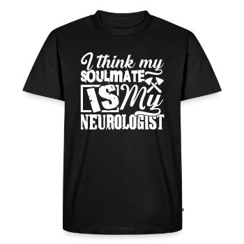 Neurologist Is My Soulmate - Men's Premium Organic T-Shirt - black - Front - Nico (187cm)