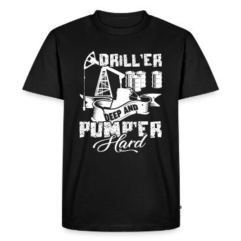 Oilfield Worker Funny Oilfield Worker - Men's Premium Organic T-Shirt - black - Front - Nico (187cm)
