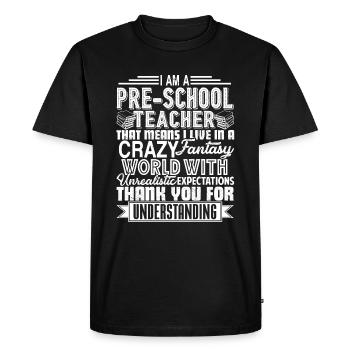 Preschool Teacher I am A Preschool Teacher - Men's Premium Organic T-Shirt - black - Front - Nico (187cm)