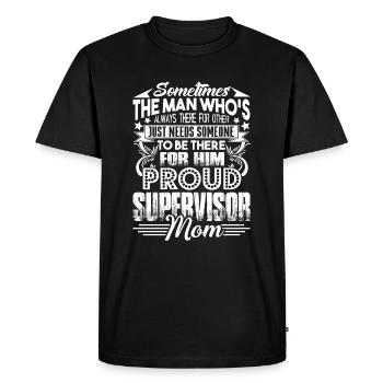 Supervisor Proud Supervisor Mom - Men's Premium Organic T-Shirt - black - Front - Nico (187cm)