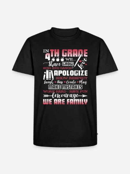Things About 4th Grade Teacher - Men's Premium Organic T-Shirt - black