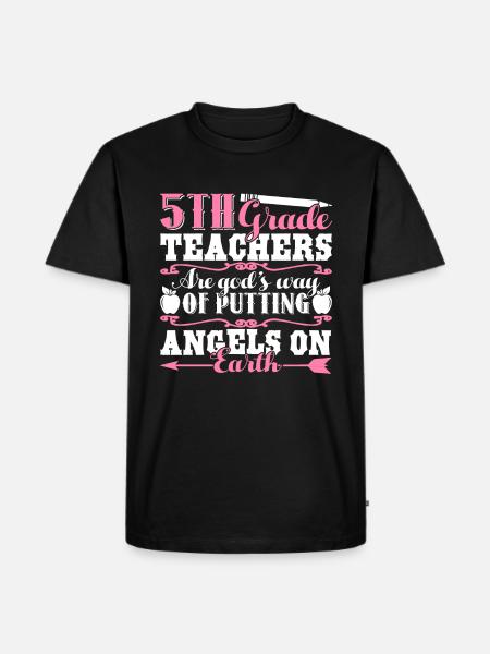God Made 5th Grade Teachers - Men's Premium Organic T-Shirt - black