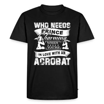 Acrobat In Love With Acrobat - Men's Premium Organic T-Shirt - black - Front - Nico (187cm)