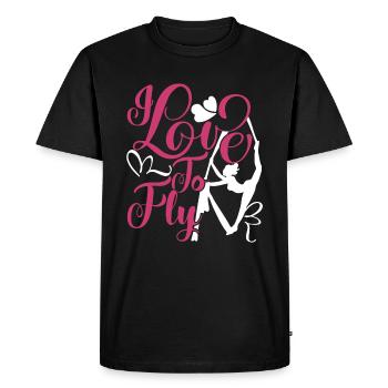 Aerialist I love to Fly Aerialist - Men's Premium Organic T-Shirt - black - Front - Nico (187cm)