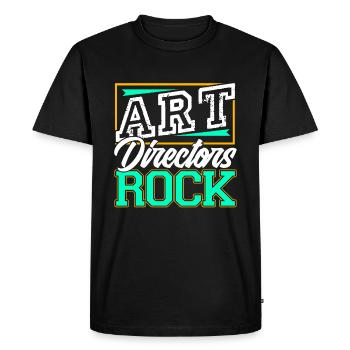 Art Directors Rock - Men's Premium Organic T-Shirt - black - Front - Nico (187cm)