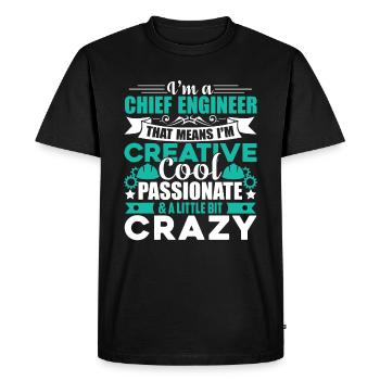 Chief Engineer I am A Cool Chief Engineer - Men's Premium Organic T-Shirt - black - Front - Nico (187cm)
