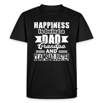 Claims Adjuster Dad Grandpa And Claims Adjuster - Men's Premium Organic T-Shirt - black - Front - Nico (187cm)