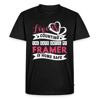 Framer I Love My Framer - Men's Premium Organic T-Shirt - black - Front - Nico (187cm)