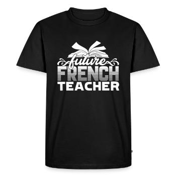 French Teacher Future French Teacher - Men's Premium Organic T-Shirt - black - Front - Nico (187cm)