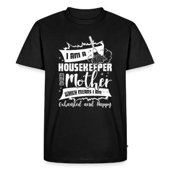 Housekeeper I am A Housekeeper And Mother - Men's Premium Organic T-Shirt - black - Front - Nico (187cm)