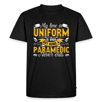 Paramedic Being A Paramedic Never Ends - Men's Premium Organic T-Shirt - black - Front - Nico (187cm)